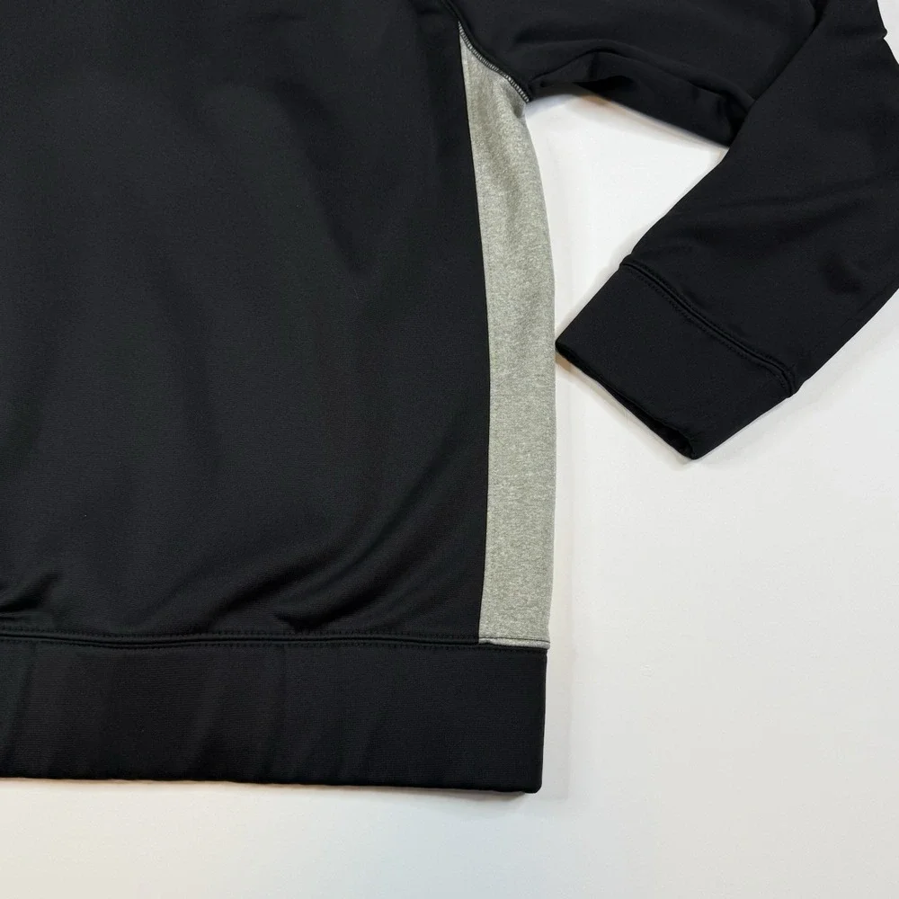 Nike Therma-Fit Core Fleece 1/4 Zip Pullover Black Gray Mens Large 455966-010